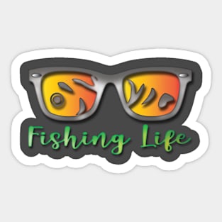 Fishing Life Sunglasses Sticker